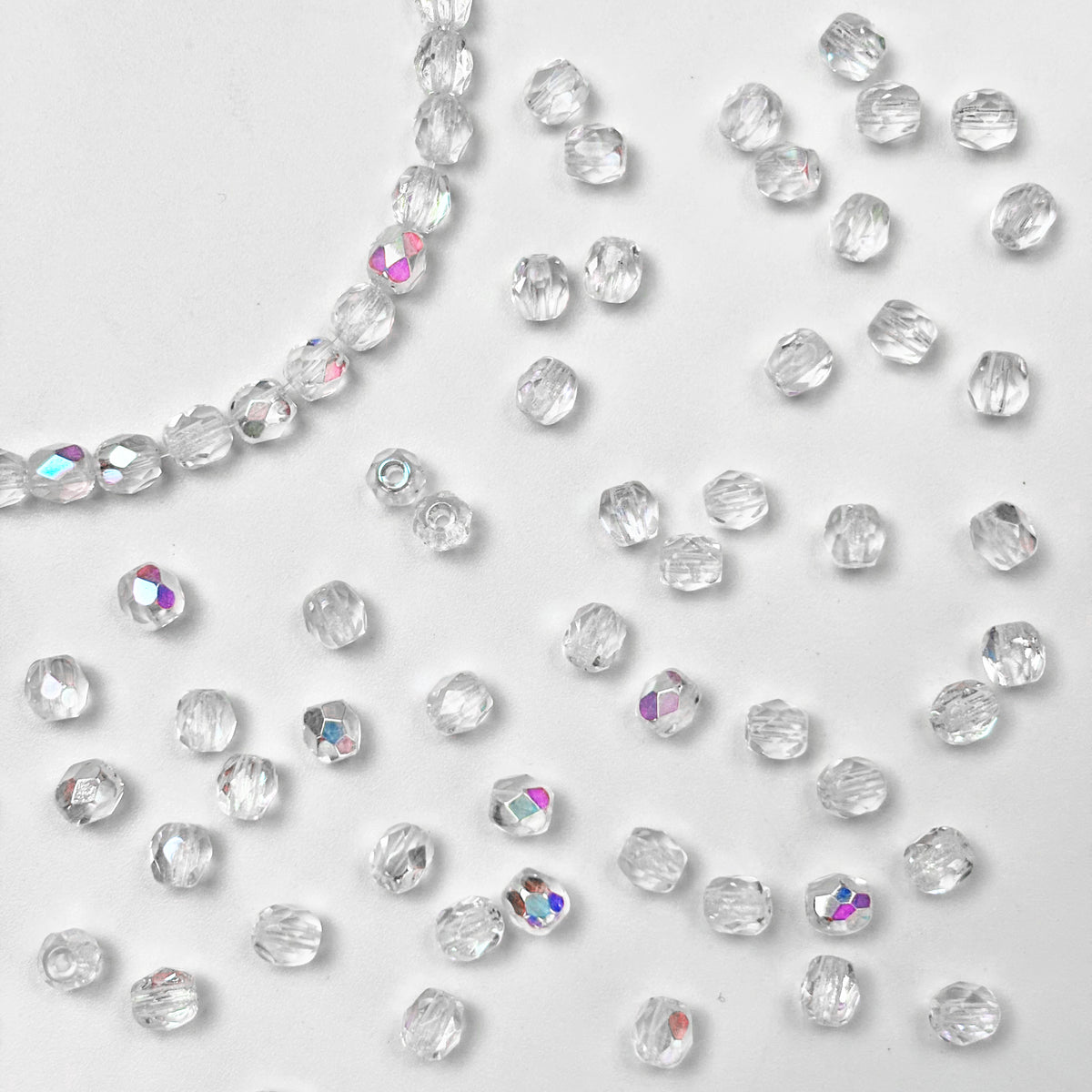 (CZ13) 4mm Fire-Polished Beads - Czech Glass Beads for Jewelry Making