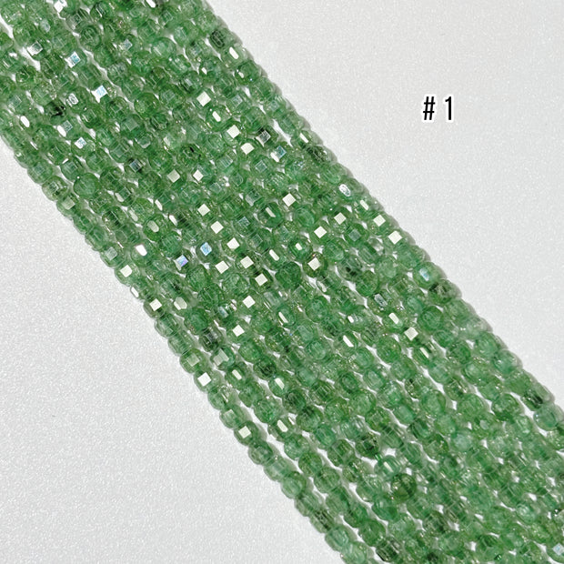 2.5mm Cube Zirconia Beads - Small Faceted Spacer Beads for Jewelry Making