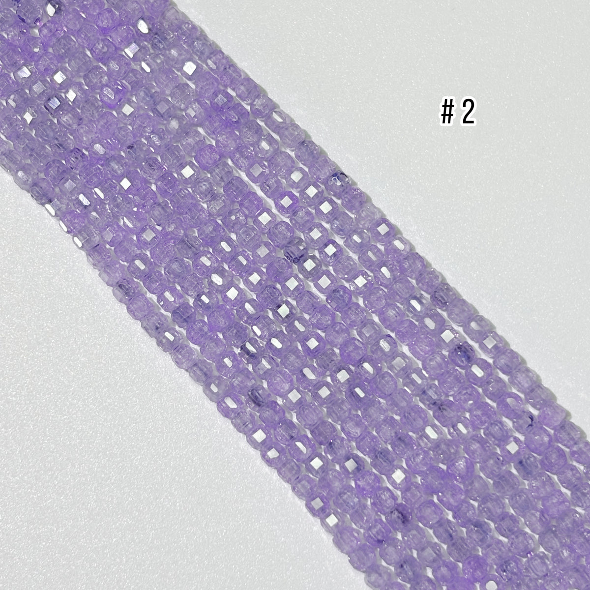 2.5mm Cube Zirconia Beads - Small Faceted Spacer Beads for Jewelry Making