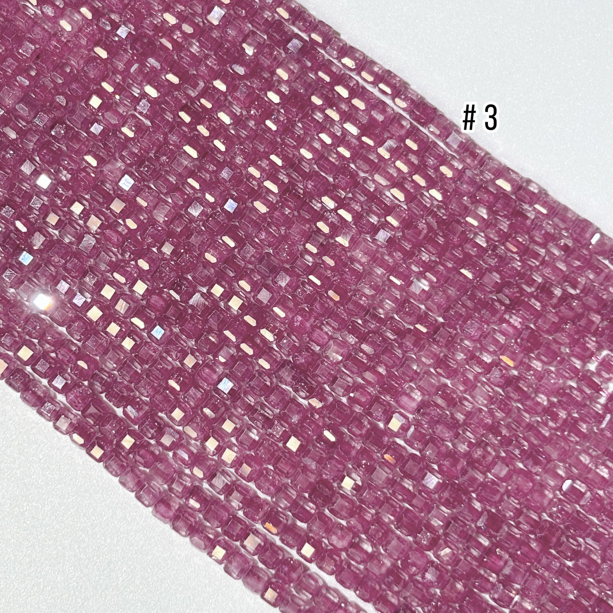 2.5mm Cube Zirconia Beads - Small Faceted Spacer Beads for Jewelry Making