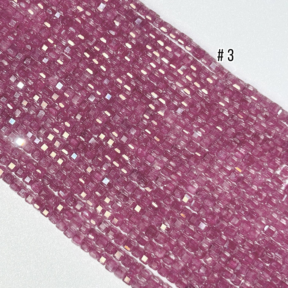 2.5mm Cube Zirconia Beads - Small Faceted Spacer Beads for Jewelry Making