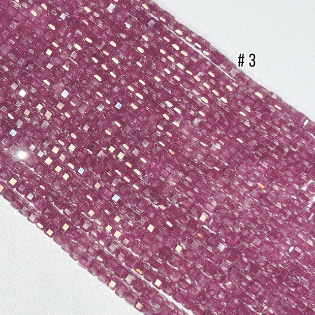 2.5mm Cube Zirconia Beads - Small Faceted Spacer Beads for Jewelry Making