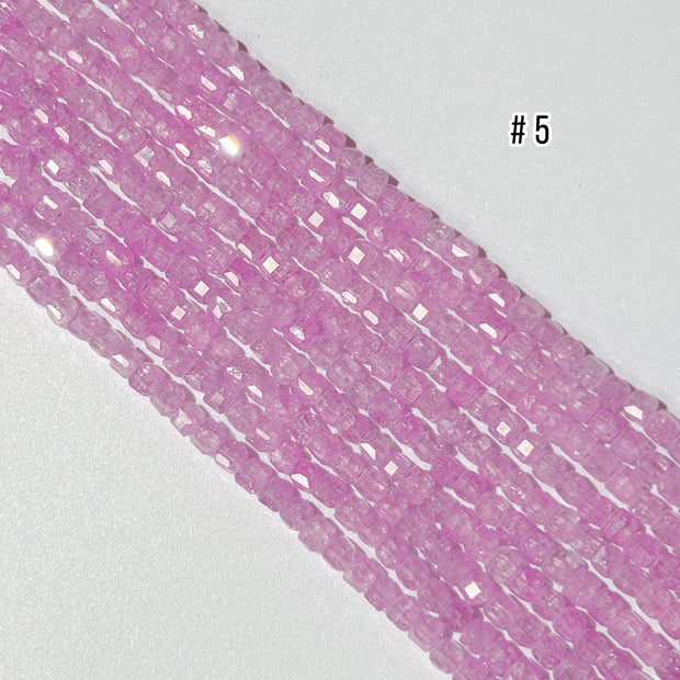 2.5mm Cube Zirconia Beads - Small Faceted Spacer Beads for Jewelry Making