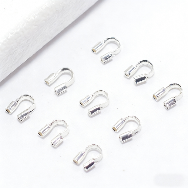 (JF16) 18K Gold Plated U-Shape Wire Guardians - 4.5mm Horseshoe Buckle for Jewelry Making