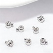 (JF14)18K Real Gold Plated Crimp Beads - Premium Color Retention End Beads for Jewelry Making