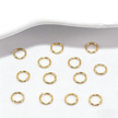 (JF12)18K Gold Smooth Jump Rings - Durable Split Rings for Bracelet & Necklace Making