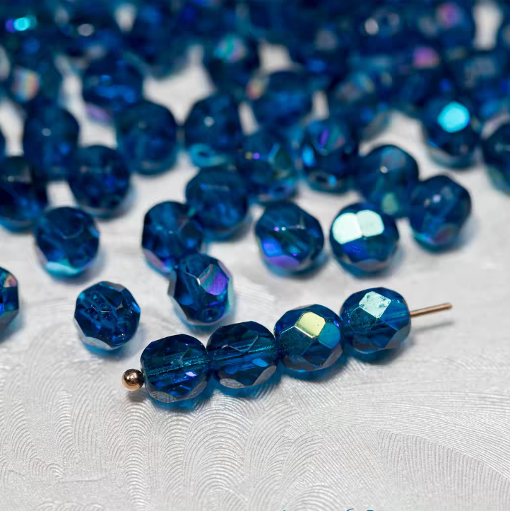 6mm Multi Color Fire Polished Beads