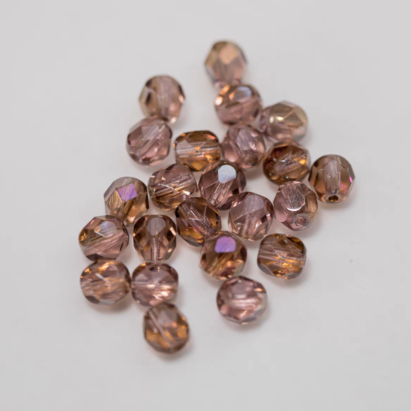 6mm Multi Color Fire Polished Beads