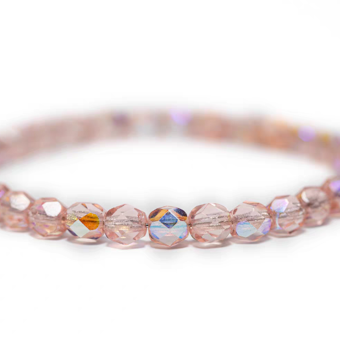 6mm Multi Color Fire Polished Beads