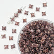 (P10) Picasso Style 2-Hole Four-Pointed Star Glass Beads - Custom Colorway