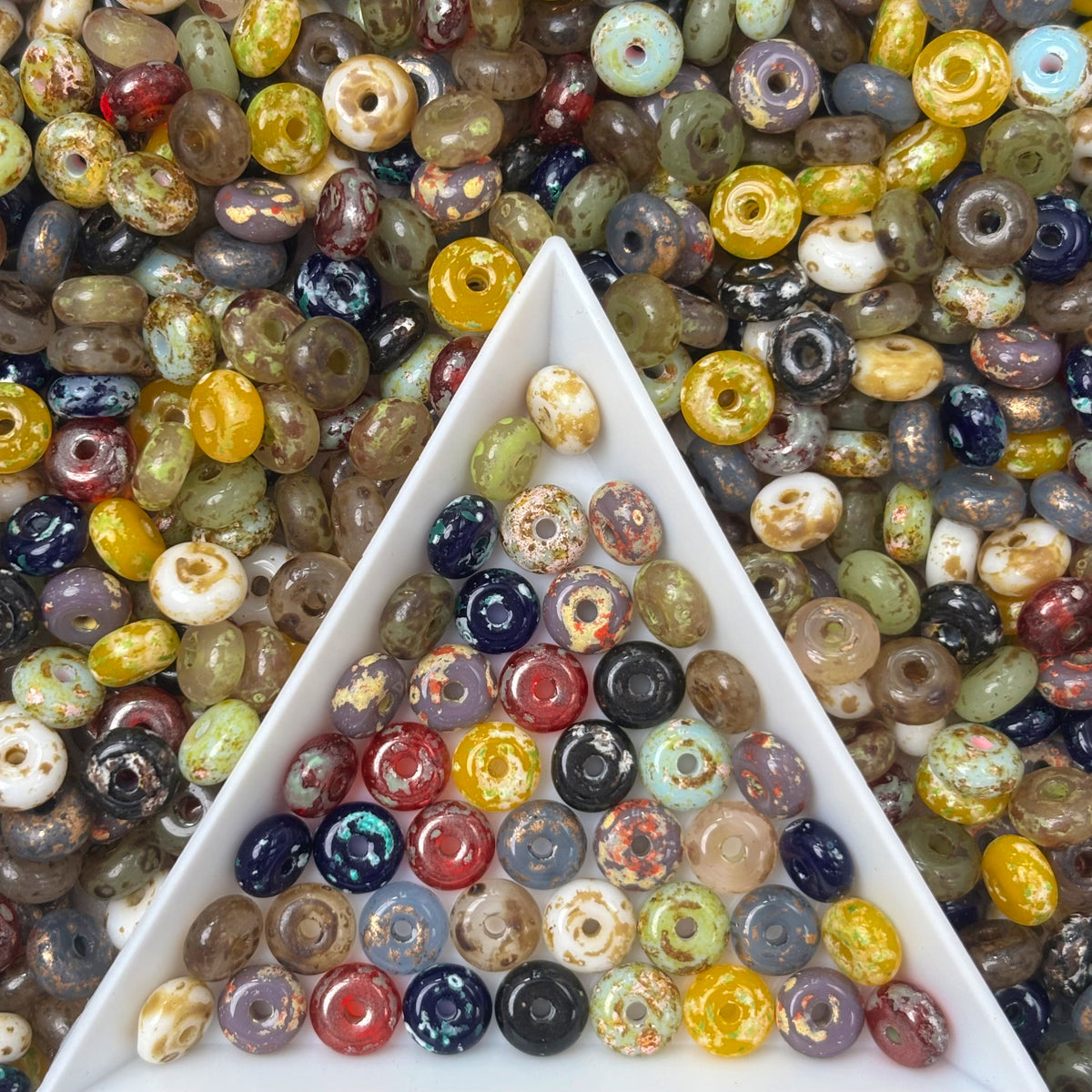 (T14) Promotion 6mm Picasso Donut Bead Loose Beads For Jewelry Making