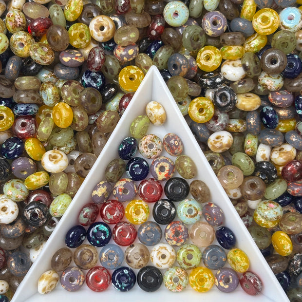 (T14) Promotion 6mm Picasso Donut Bead Loose Beads For Jewelry Making