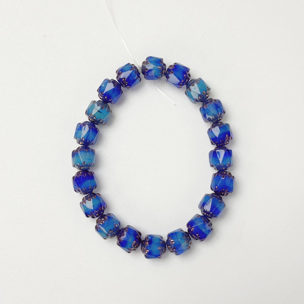 (CZ15) 6mm Czech Pinecone Edge Chunky Beads - Czech Glass Faceted Beads for Jewelry Making