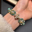 Picasso Hawaiian Flower Bracelet - Opal Faceted Glass Crystal Handmade Jewelry