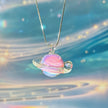 Lamp work Pink Planet