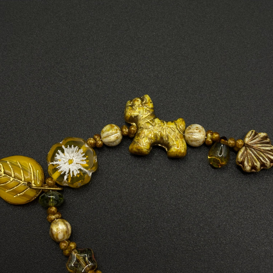 (N16) Czech Glass Autumn Whispers Handmade Necklace