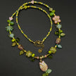 (N31) Spring Garden Tulip Handmade Czech Glass Necklace