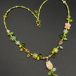 (N31) Spring Garden Tulip Handmade Czech Glass Necklace
