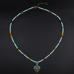 (N29) Monet's Water Lily Handmade Czech Glass Necklace