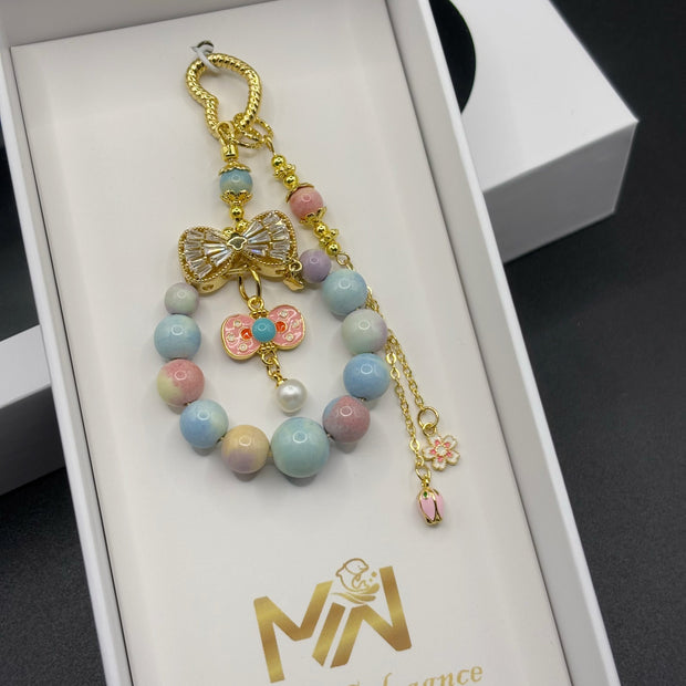 Rainbow Bling Bow