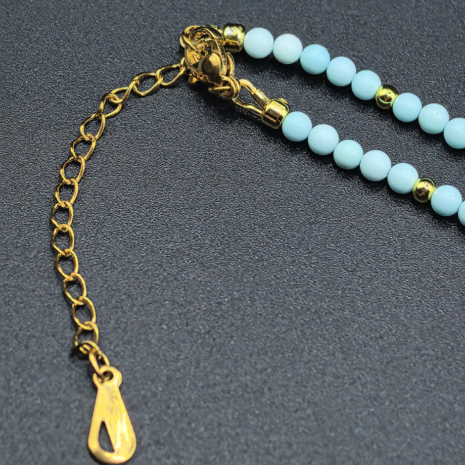 (N29) Monet's Water Lily Handmade Czech Glass Necklace