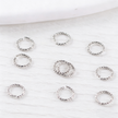 (JF11) Twisted Open Jump Rings - 18K Real Gold Color Retention Textured Connectors