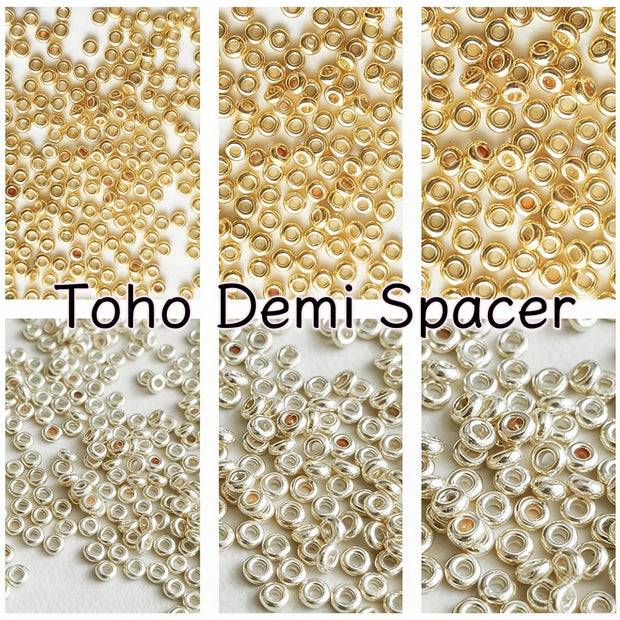 (JF1) TOHO 11/0, 8/0, 6/0 Demi (Donut Spacer) Beads - Japanese Spacer Beads
